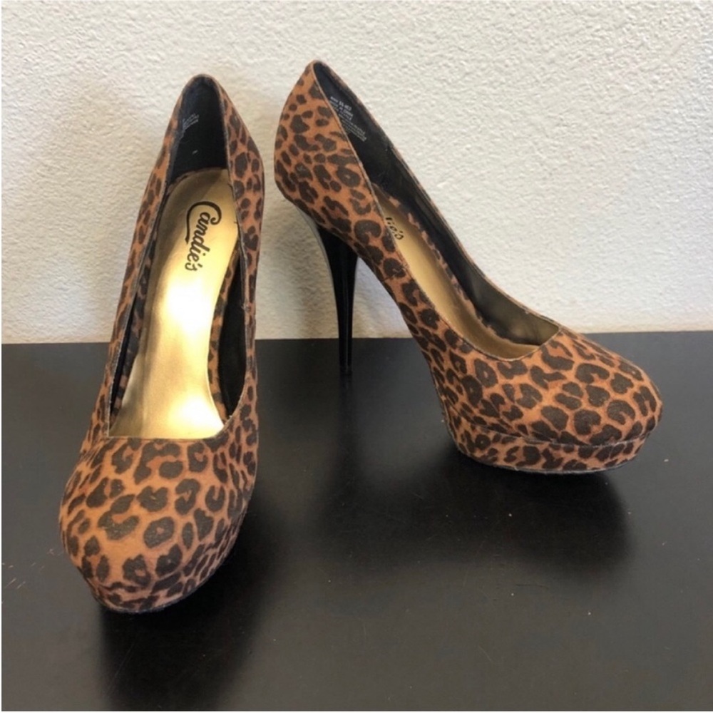 Candie's Leopard Print Patterned High Heels